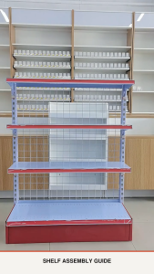New Arrival DIY Mesh-Back Shelving – Detachable Posts Single & Double-Sided Display Rack