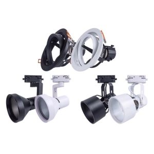 【COD&Ready】Rohstar PAR30 E27 Track Light Rail light frame four-claw horn spotlight universal base bracket