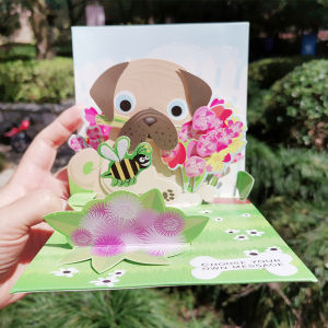 Thiệp Chúc Mừng Giáng Sinh 3D Sáng Tạo Vui Nhộn Cảm Ơn Giáo Viên Ngày Nhà Giáo Thiệp Chúc Mừng Ngày Quốc Khánh Con Chó Gật Đầu Tặng Hoa Thiệp Chúc Mừng