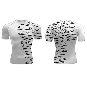 3D Print Compression Shirts for Men Athletic Quick Dry Tshirts Tops Gym Workout Fitness Undershirts Baselayers Sports Activewear