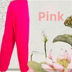 Modal Tai Ji Pants Womens Cotton and Linen Mens Loose Practice Martial Arts Bloomers Dance Cotton Silk Training Tai Chi Clothing Pants