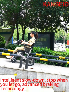 KANBEIO High quality folding electric wheelchair | Aluminum alloy electric wheelchair | Powerful power | Comfortable seat | 20AH battery - ultra long range of 30KM