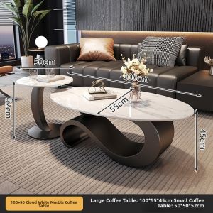 Luxury Simple Oval Coffee Table