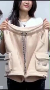 Celana Cargo Pendek Cowok Cewek Distro Bahan Katun Flecee Cargo Pria Wanita Warna Cream Sablon Mata Terbaru Murah Brand New Star .Co Aestehtice Style Korean Size M-XXL