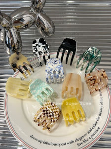 South Korea Dongdaemun New Small Size Increased Skull Top Elegant High Horsetail Acetic Acid Hawksbill Chessboard Classy Shark Clip