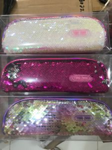 Kotak Pensil Import Cantik Manik Sleting 6490 Hologram