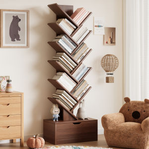 ZHUOHE | Vintage Tree-Shaped Bookshelf Shelving
