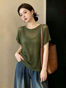 Áo Thun Mùa Hè Tay Ngắn Voan Ren