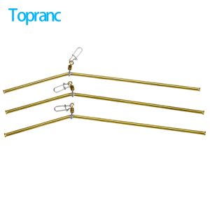 Topranc 3Pcs Sea Fishing Balance Brass Tube Golden Color Bracket Metal Anti tangle Boom Carp Fishing Terminal Tackle Accessories