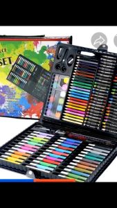 Bộ Đồ Chơi Hộp bút màu 150 chi tiết đủ tất cả các dạng màu cho bé