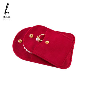 กระเป๋าใส่เครื่องประดับหนังสีน้ำตาลหนาแบบสองด้านพร้อมหัวเข็มขัดสำหรับใส่เครื่องประดับและของสะสม