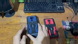 Case Hp Untuk Vivo Y22/Y22s Hard Case Armor Belt Clip Robot Kick standing Cover Terbaru