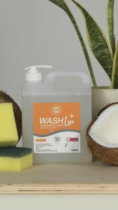 Wash Up Dishwashing Liquid with Monolaurin | Natural Plant-based Anti-bacterial Cleaning Product