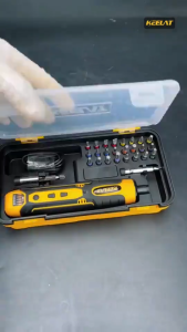 KEELAT Cordless Screwdriver 4.5 V Mesin Bor Mini 27pcs Set Baterai Bor Cordless Obeng Bor KES005
