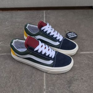 OBRAL SEPATU SNEAKERS VANESSS VAULT OG RAINBOW PELANGI 39-43 SEPATU HIJAU KUNING NAVY SEPATU VULCANIZED MURAH 100%