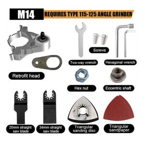 Multifunctional Angle Grinder Attachment Converter Oscillate Saw Blade Adapter Multi Power Tool Part M10 M14 Type 100 115 125