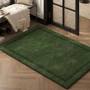 Luxurious Green Door Mat Anti-Slip Indoor Outdoor Mat Living Room Carpet Entrance Mat Home Decor Mat Modern Minimalist Style