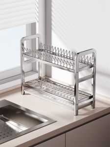 JUMEISHI | Stainless Steel Narrow Water Draining Dish Storage Rack