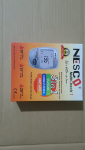 Nesco MultiCheck GCU 3 in 1 Alat Pengukur Glukosa Kolesterol & Asam Urat dengan Tampilan LCD Besar