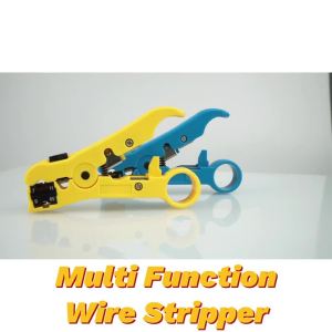 Adjustable Coaxial Cable Stripper for RG59 RG6 RG11 RG7 UTP STP Round & Flat Cable Wire Stripping Cutter Tool