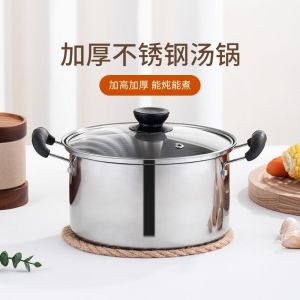 WPAN9400 Panci Sup Kecil Stainless Steel dengan Tutup Kaca Panci Mie Instan Panci Masak