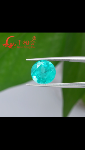 6mm-7mm Tròn Paraiba tổng hợp YAG với tạp chất Yttrium Aluminum Garnet Loose Stone DIY Phụ Kiện Làm Vàng