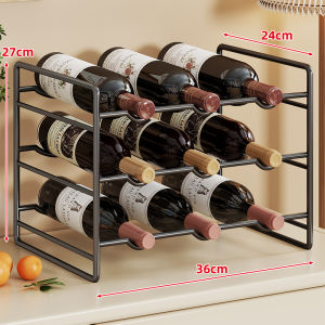 Simple Multi-layer Wine Rack Desktop Wine Storage Cabinet Large Capacity Storage Shelf Easy-to-Assemble Wine Holder