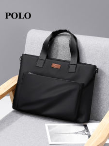 Polo Casual Handbag Mens Business Travel Large Capacity 16-Inch Computer Bag Mens Briefcase Fashion Fancy