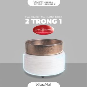 Máy khuếch tán hương thơm 2 trong 1 Yankee Candle - White Washed Bronze