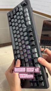 Bàn phím cơ Gaming DAREU EK87 v2 GRAYxBLACK (2 sides RGB strip Multi-Led PBT Double Shot OEM profile DareU DREAM sw)