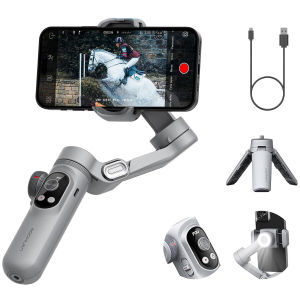 Gimbal Chống Rung 3 Trục Thông Minh AOCHUAN Smart X Pro Sạc Không Dây Màn Hình OLED Đèn LED Dành Cho Quay Phim Điện Thoại Thông Minh Phát Trực Tiếp Bluetooth Cầm Tay