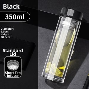 YOUFEISI | Double Layer Smart Temperature Measuring Tea Water Separation Portable Cup