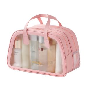Efficiently Organize Toiletries and Cosmetics Outdoors with the Double-Layer Separation Bag B15