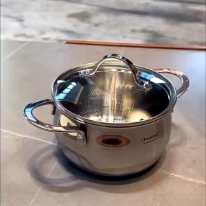 Nồi CHOCKMEN 16cm và 20cm nồi inox nồi đúc nguyên khối nồi bếp từ nồi cao cấp nồi canh inox
