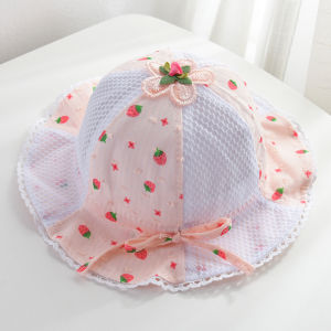 Princess Style Baby Hat Spring Summer Thin Sun Protection Womens Fishing Cap Wide Brim Casual Cotton Blend Fabric
