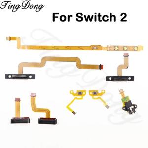 Cáp Nút ZR ZL 1 Cái Cho Nintendo Switch 2 Với Giắc Cắm Tai Nghe Kép Nguồn Âm Lượng Kết Nối Máy Chủ & Tay Cầm L R Phụ Kiện