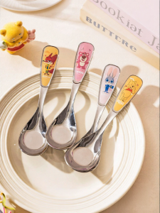 MODERN SWEETHOME | Thìa Hình Kim Loài Động Vật Thành Phố 304 Thép Không Gỉ cho Trẻ Em