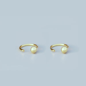 Elegant Pure Silver Ball Hook Earrings Womens Fashion Personality Trendy Korean Style Spring New Arrival AINIAN0257