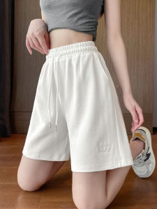 กางเกงขาสั้นสำหรับเล่นกีฬาสำหรับผู้หญิงในช่วงฤดูร้อน กางเกงขายาวทรงหลวมสบาย ๆ สไตล์อเมริกันสำหรับใส่กลางแจ้ง กางเกงขายาวทรงห้าส่วน