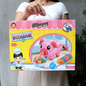 Childrens Simulation Wheat Clay Handcraft Clay Noodle Maker Ice Cream Machine Rubber Color Clay Toy Kindergarten Gift