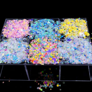 Bicolor Flow Hemp Sequins Laser Transparent Shell Sequins DIY Cream Glue Phone Case Decoration Sequin Ornament