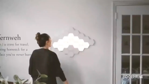 Lampu Hias Aesthetic | Lampu Hias LED Hexagon Wireless Remote Control | Lampu Hias Dekorasi Dinding Quantum 26 SMD LED Sensor Sentuh Lampu Malam Kendali Jarak Jauh DIY Lampu / Lampu Tidur Led | Lampu Hias Dekorasi Dinding Desain Modular Portable Aesthetic