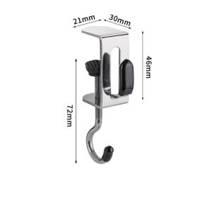 360° Rotatable Steel Table Hooks - Detachable Non-Destructive Installation for Office Desks School Dormitories
