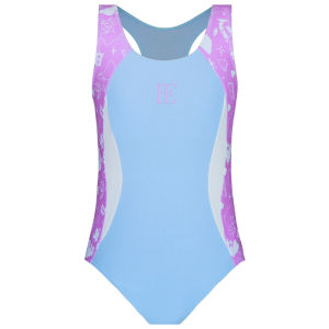 Cute Triangle Childrens One-Piece Swimsuit BE Van De an Fashionable Little Girl New Model Balneaire Kids Swimwear