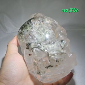 Lodolite Pixiu/ Phantom Quartz Pixiu/绿幽灵貔貅/绿幽灵水晶貔貅/Green Phantom Quartz Pixiu/大貔貅大貔貅摆件