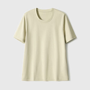 Quick Dry Breathable Basic Rainbow Short Sleeve T-Shirt Liquid Ammonia Cotton Cool Sensation Acetate Modal Spring OL Style