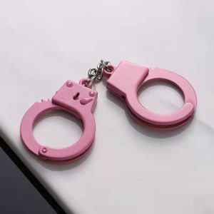 Mini Punishment Keychain Simulated Toy Pendant Gift Finger Cuffs Ankle Cuffs Gold Zinc Alloy Creative Festival Supplies