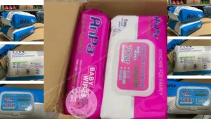 Thùng khăn giấy ướt kích thước lớn 30x20cm Anpa nano bạc 700gr (24 gói/thùng)