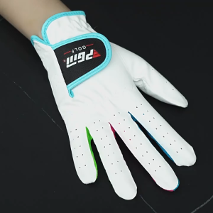 PGM Kids Golf Gloves for Boys & Girls Junior Youth Toddler Ages 3-12 Microfiber Synthetic Left & Right Hand White & Pink (1-Pair)