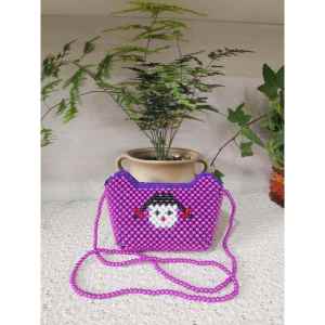 ZIYINGCHA | Child-friendly Handmade Beaded Bag Acrylic Pearl Chain